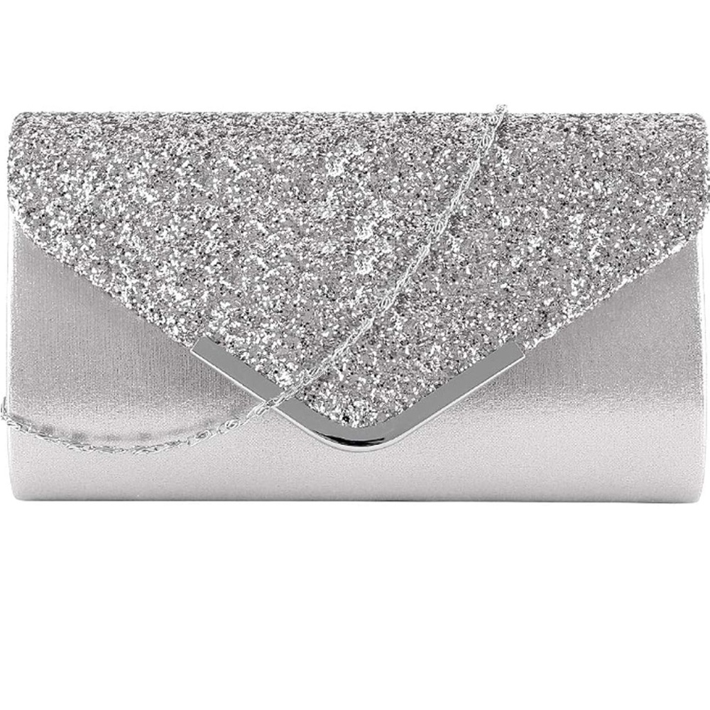 Elegant Silver Clutch Bag